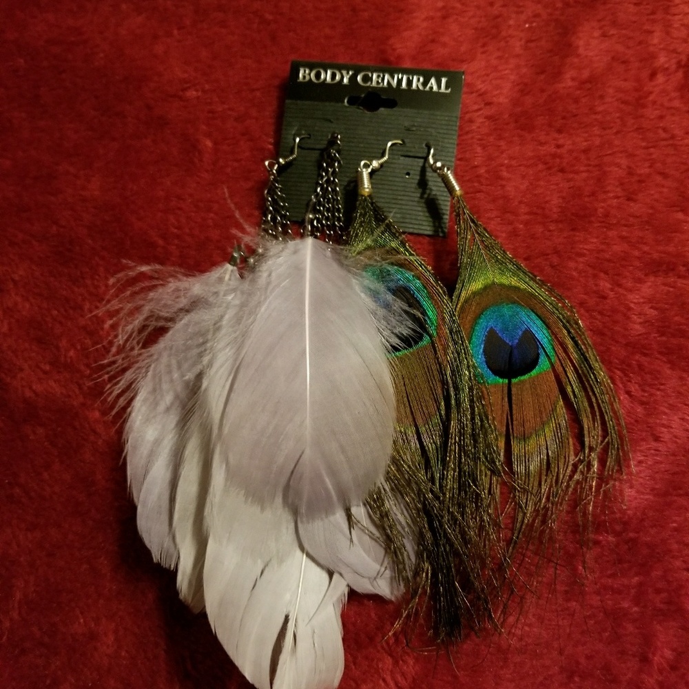 SOLD! Feather earrings